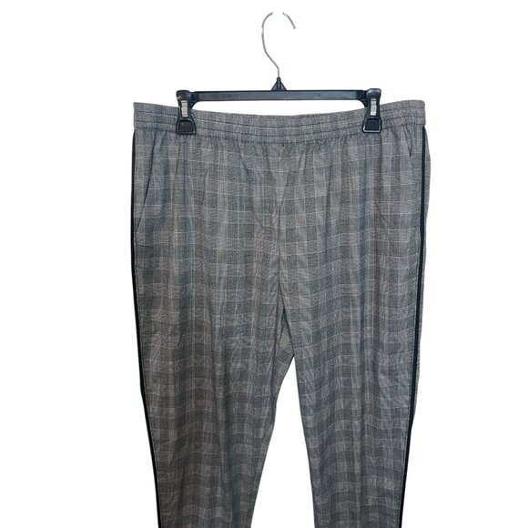 KENNETH COLE NEW YORK Women's Size Large Gray Plaid Elastic Waist Pants - Picture 4 of 12